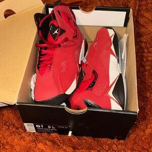 Jordan Kids Red and Black Sneakers